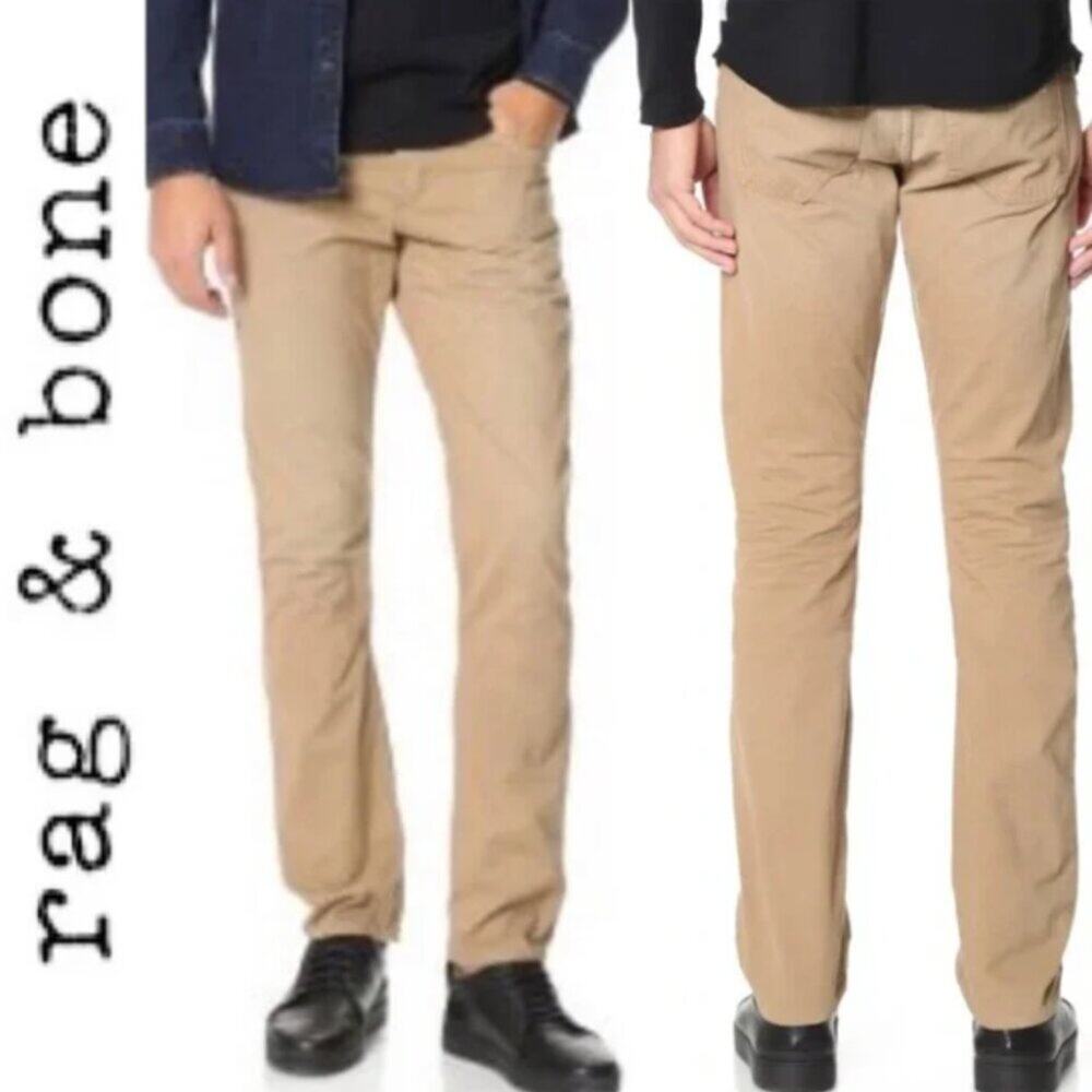 rag & bone Fit 3 Classic Chino Pants – Beige – Style M1715O060BEI – Size 30x31